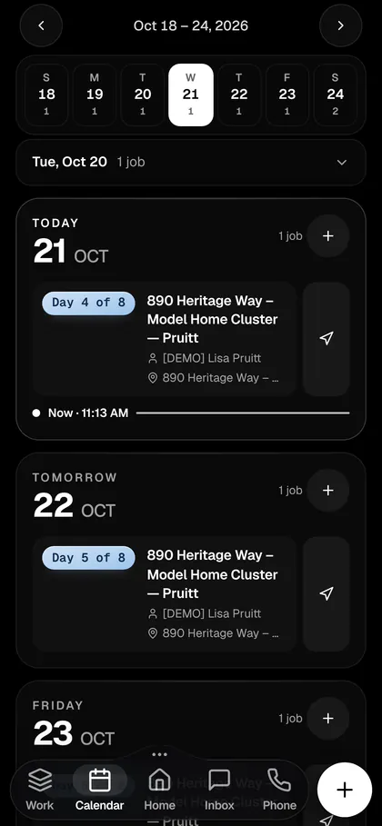 The week on a phone: today’s painting job, day 4 of 8, with directions